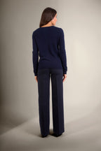 Cardigan Col Rond Amy - Marine