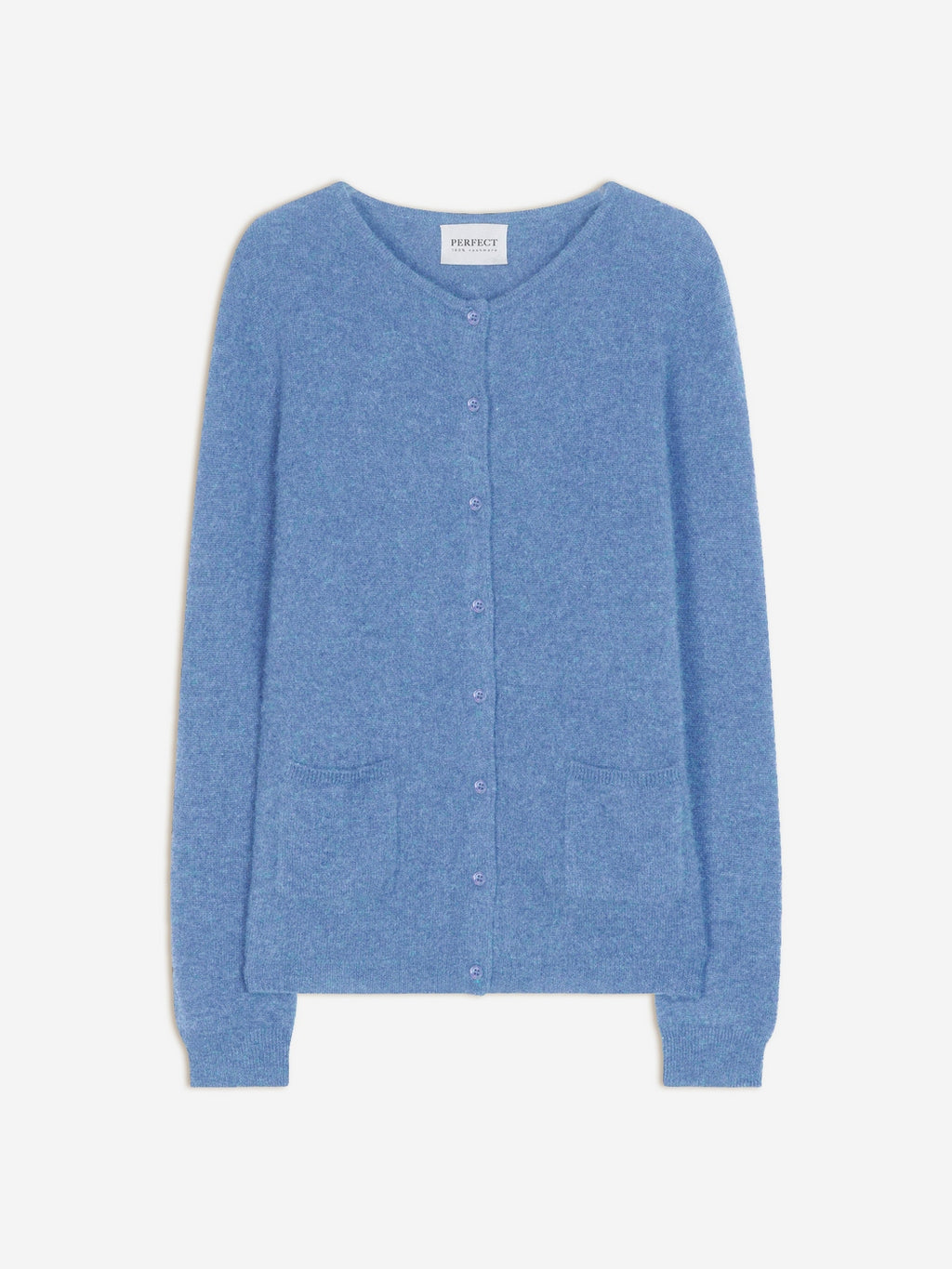 Amy Round Neck Cardigan - Sky Blue