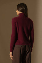 Cardigan Col V Paige - Bordeaux