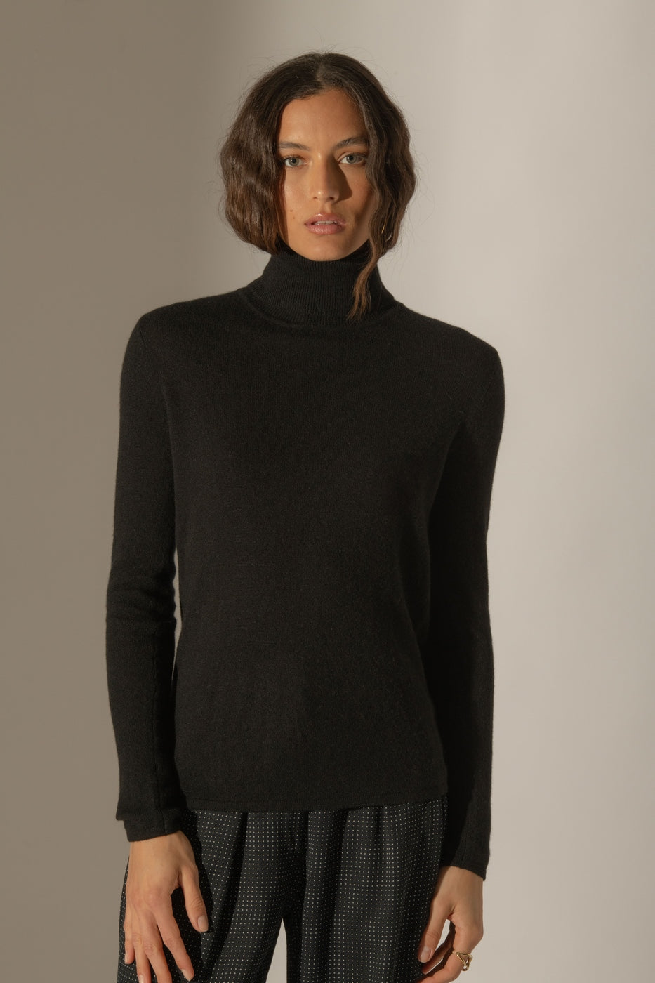 Pull Col Roulé - Ashley - Noir