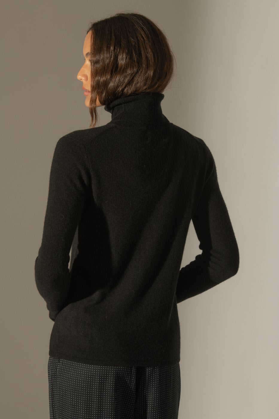 Pull Col Roulé Ashley - Noir