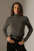 Pull Col Roulé Ashley - Anthracite Chiné