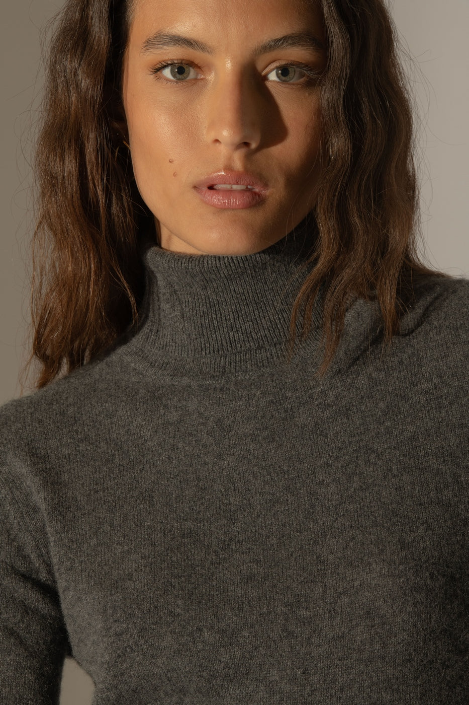 Pull Col Roulé Ashley - Anthracite Chiné