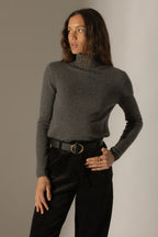 Pull Col Roulé Ashley - Anthracite Chiné