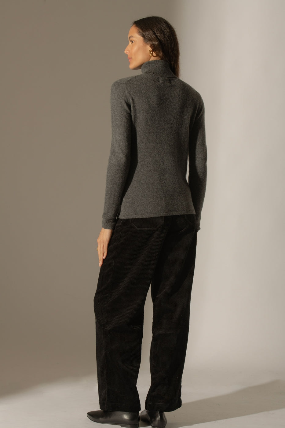 Pull Col Roulé Ashley - Anthracite Chiné