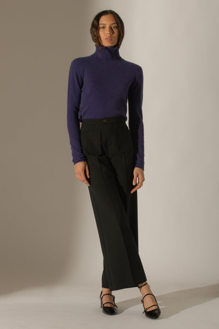 Pull Col Roulé - Ashley - Purple