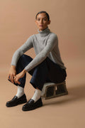Maglione Collo Alto Ashley - Grigio Melange