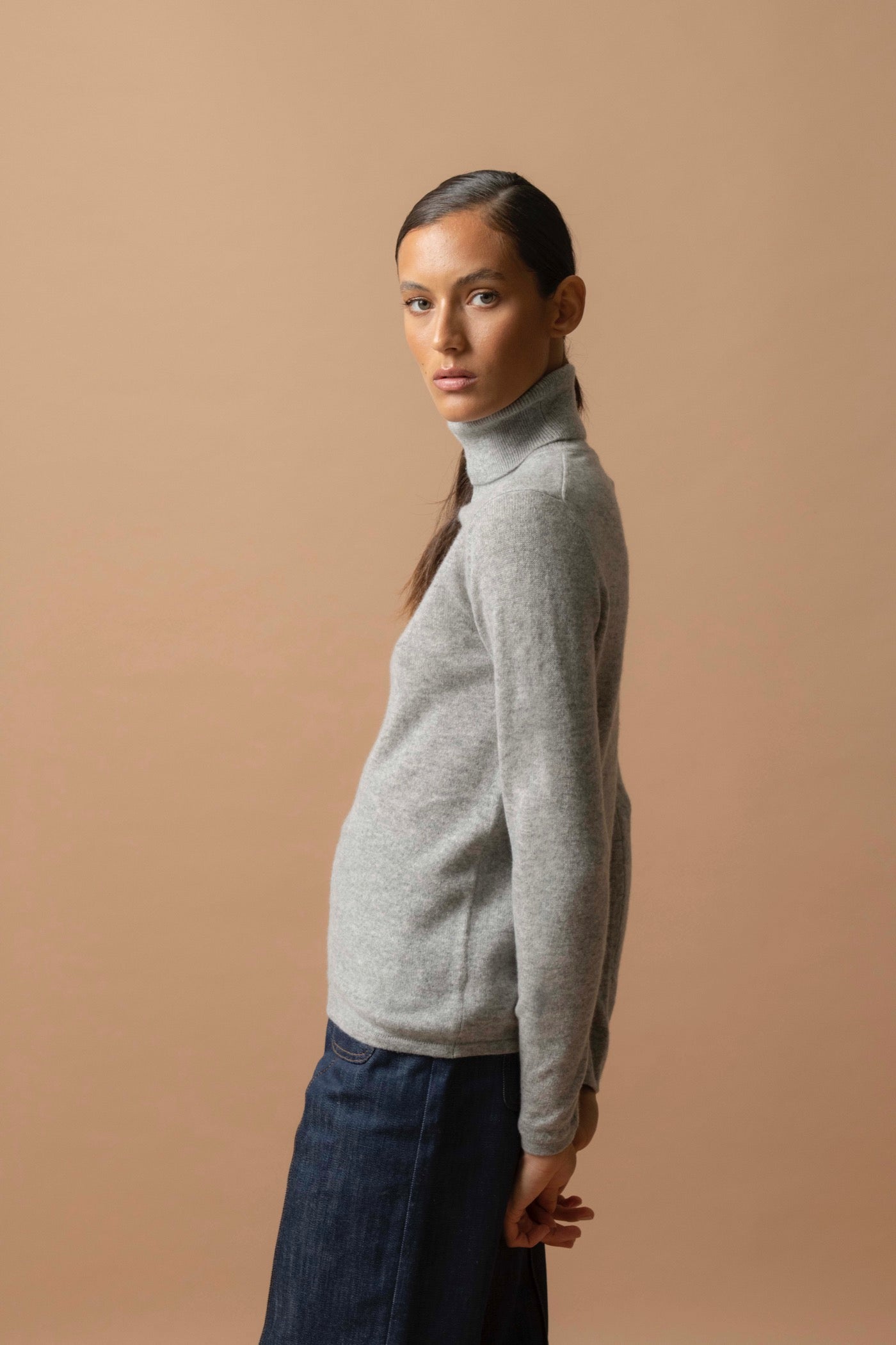 Pull Col Roulé - Ashley - Nuage Chiné