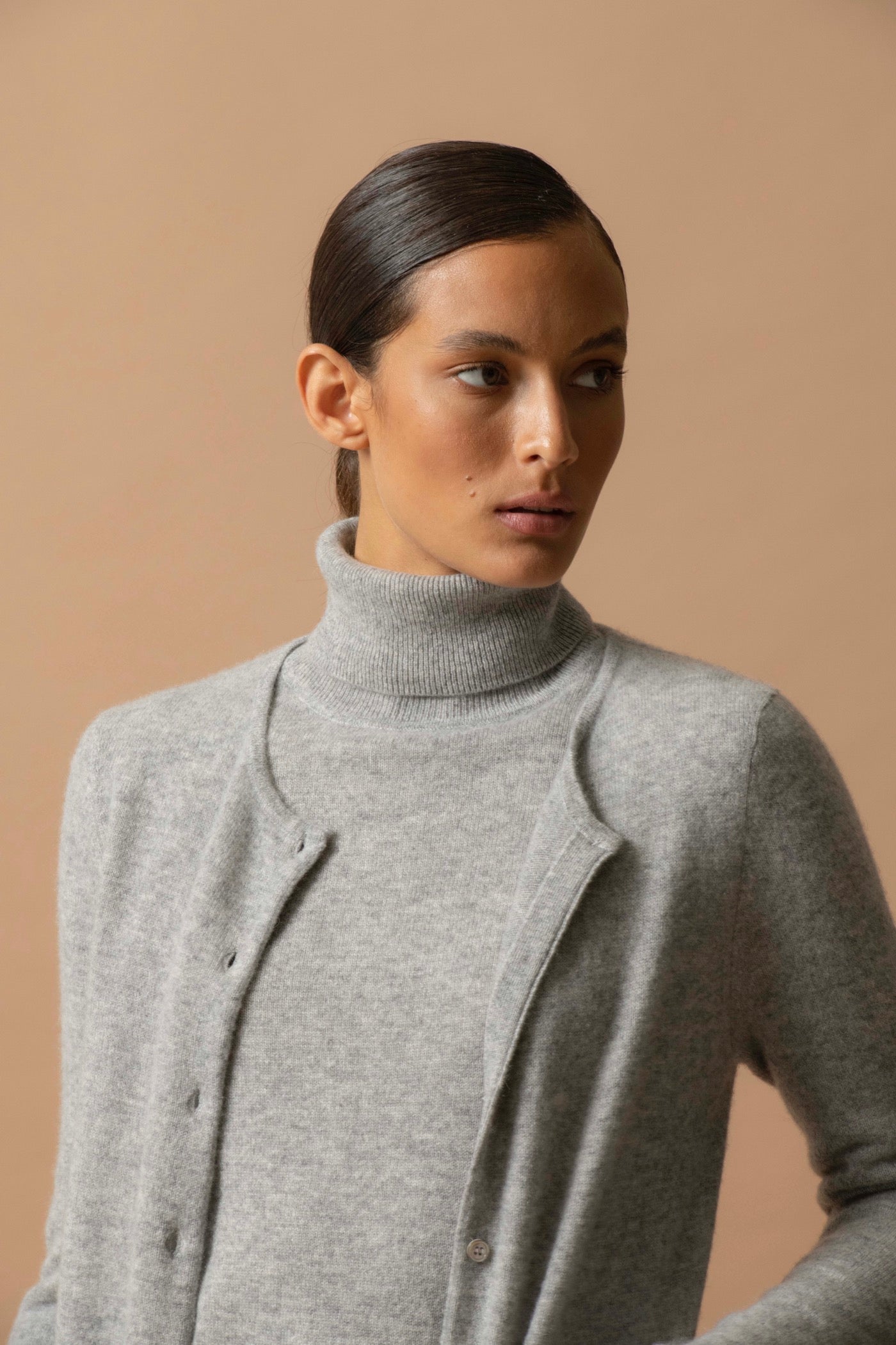 Pull Col Roulé - Ashley - Nuage Chiné