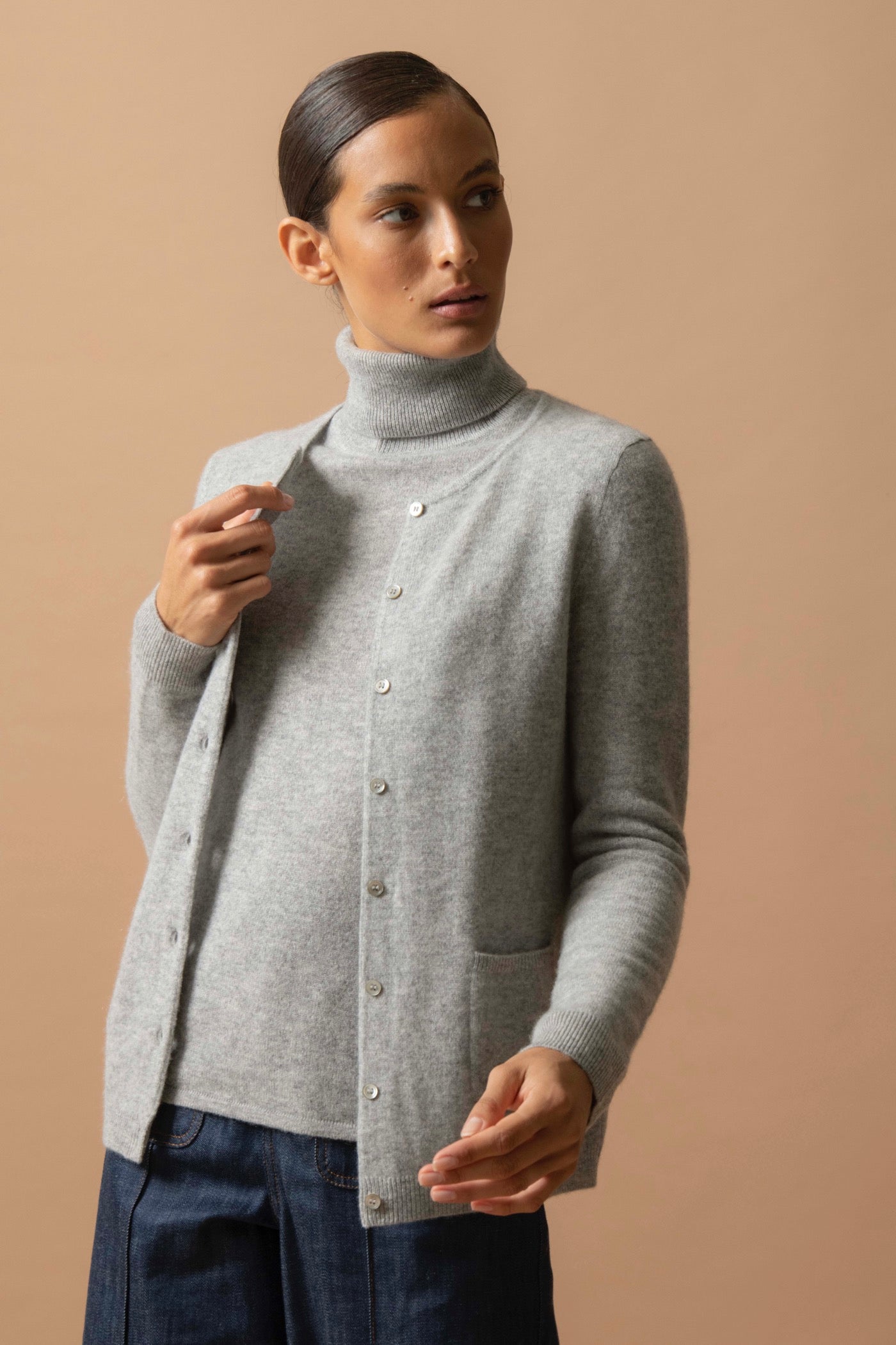 Pull Col Roulé - Ashley - Nuage Chiné
