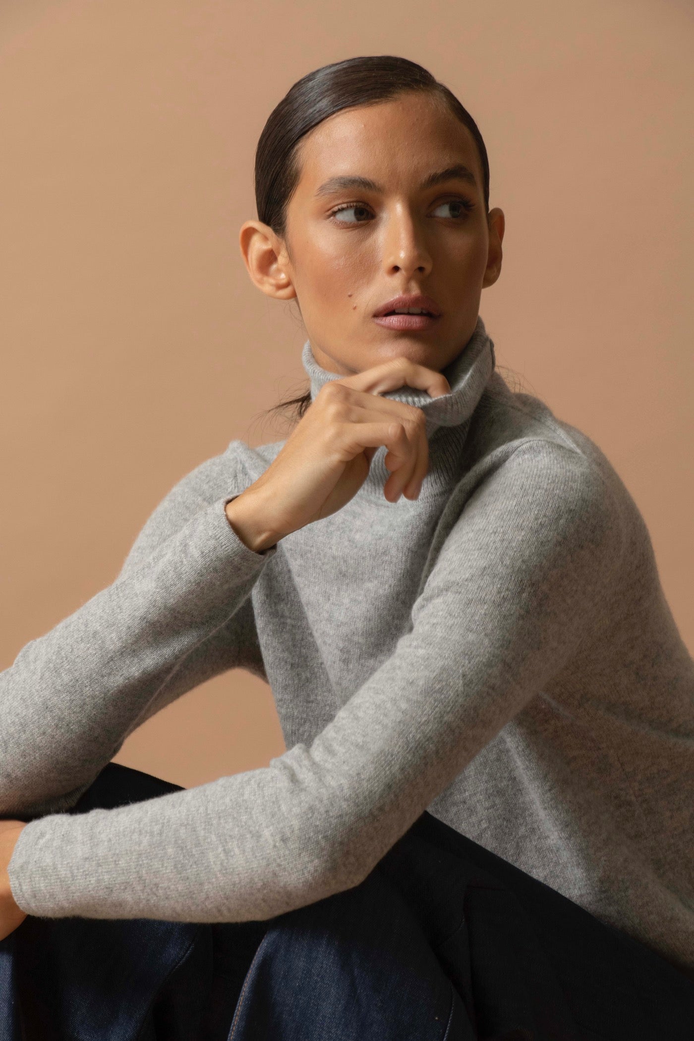 Pull Col Roulé - Ashley - Nuage Chiné