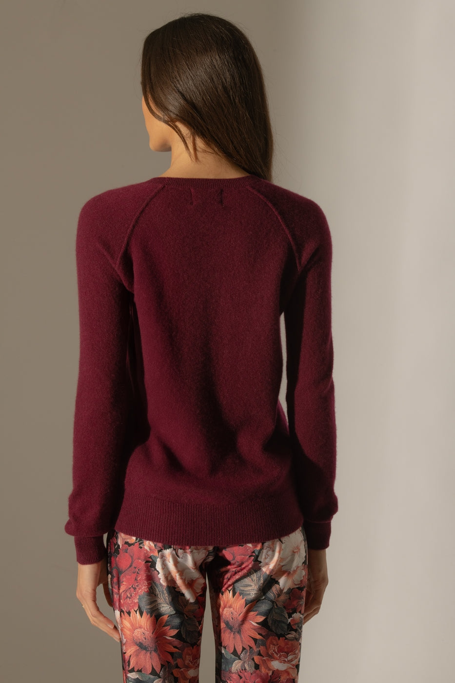 Pull Col Rond Wilma - Bordeaux