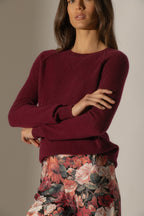 Pull Col Rond Wilma - Bordeaux
