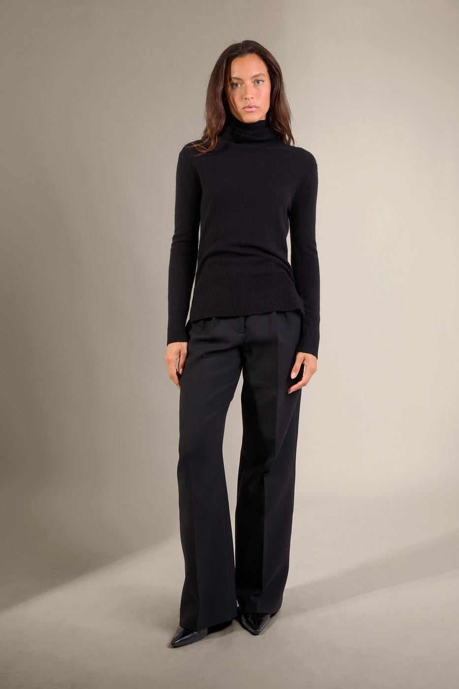 Jersey Cuello Vuelto - Tracy - Negro