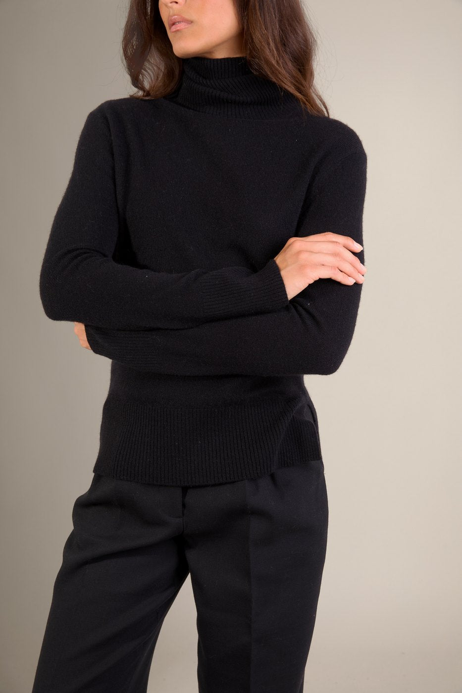 Jersey Cuello Vuelto - Tracy - Negro