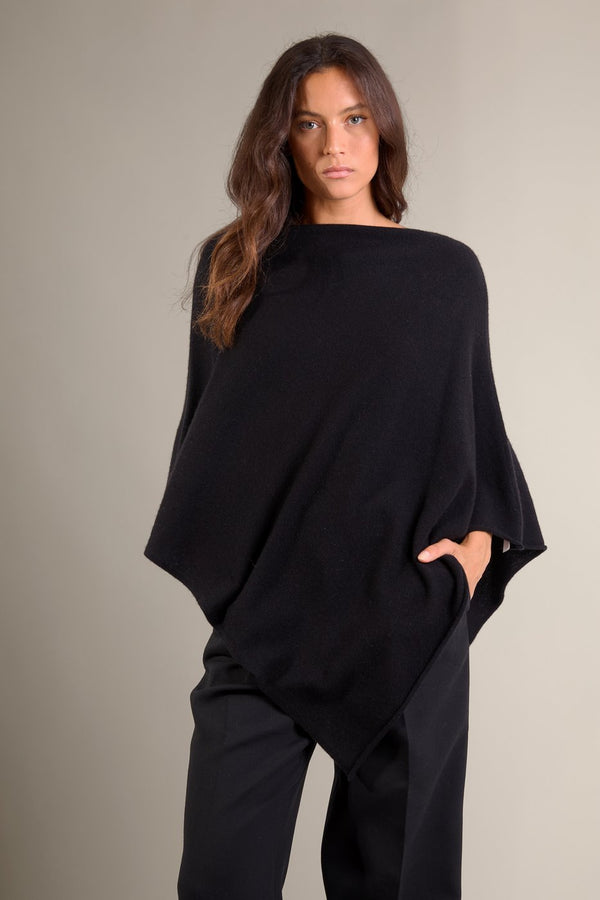 Poncho Tamara - Zwart