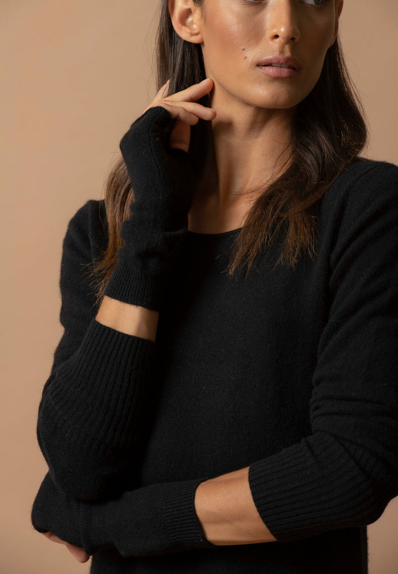Robe Col Rond - Molli - Noir