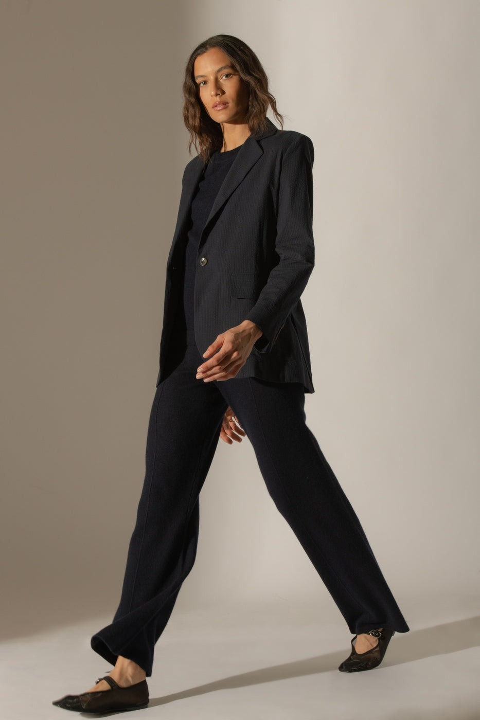 Pull Col Rond Whitney - Marine