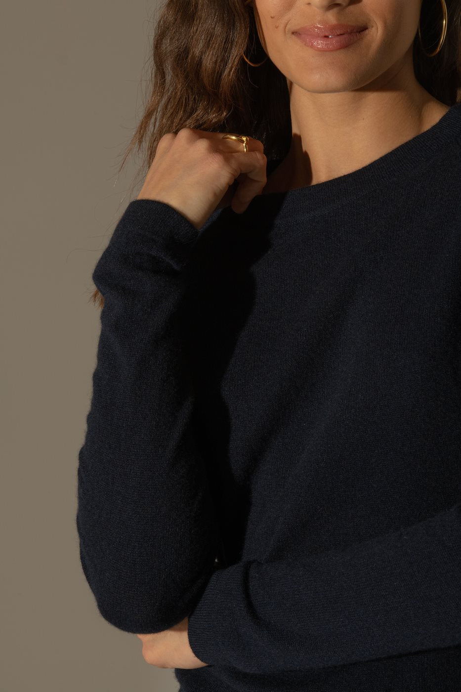 Pull Col Rond Whitney - Marine