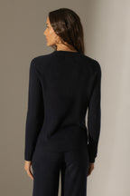 Pull Col Rond Whitney - Marine