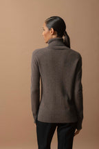 Pull Col Roulé Tracy - Taupe Chiné