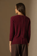 Pull Col Rond - Whitney - Bordeaux