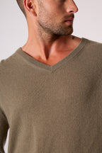 Pull Col V Alexander - Vert Armée