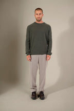 Pull Col Rond Blake - Kaki Chiné
