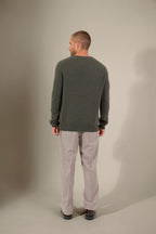 Round Neck Sweater - Blake - Heather Khaki