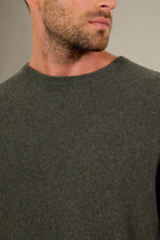 Round Neck Sweater - Blake - Heather Khaki