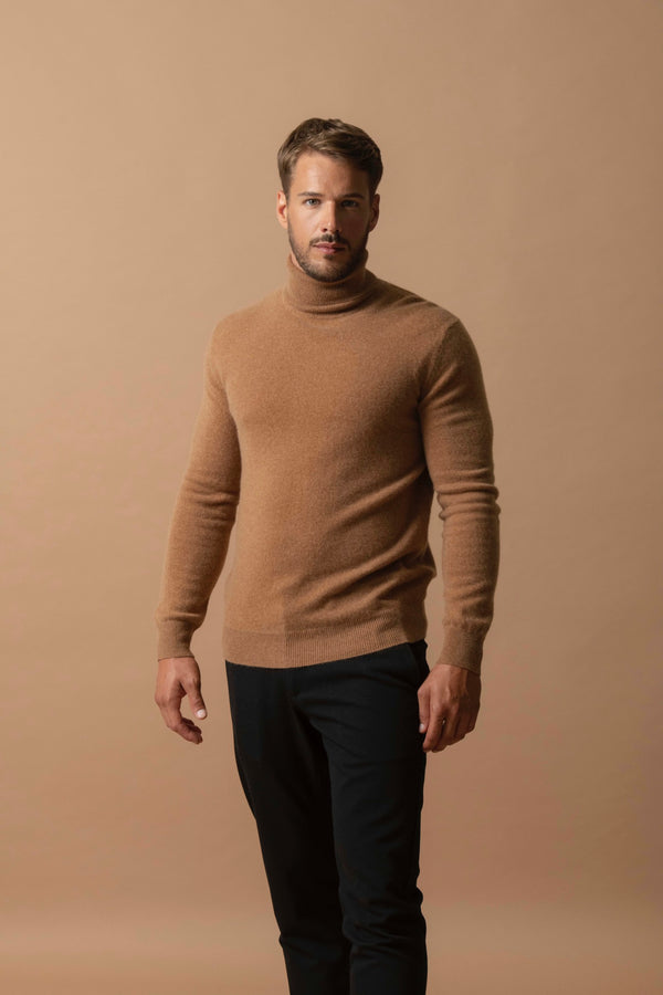 Pull Col Roulé Trevor - Noisette