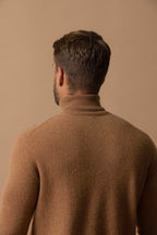 Sweter z Golfem Trevor - Orzechowy