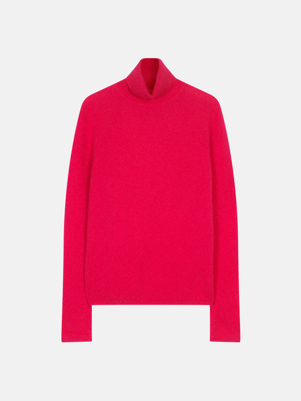 Rollkragenpullover Ashley - Fuchsia