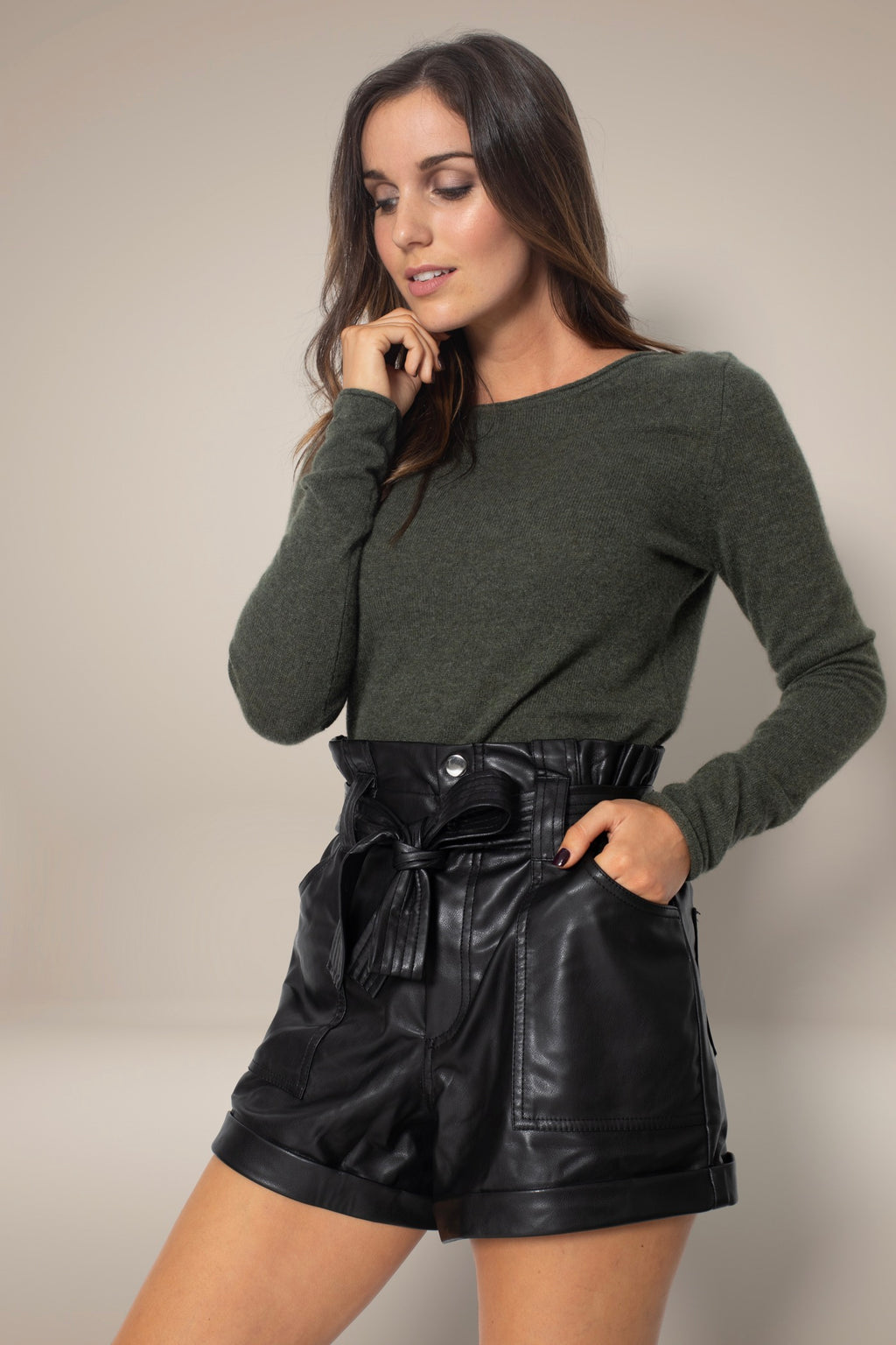 Båtringad Tröja Megan - Khaki