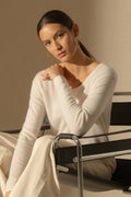 Pull Col Rond Lindsay - Ivoire
