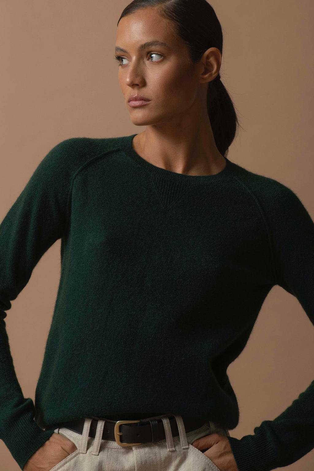 Wilma Crew-Neck Jumper - Cypress