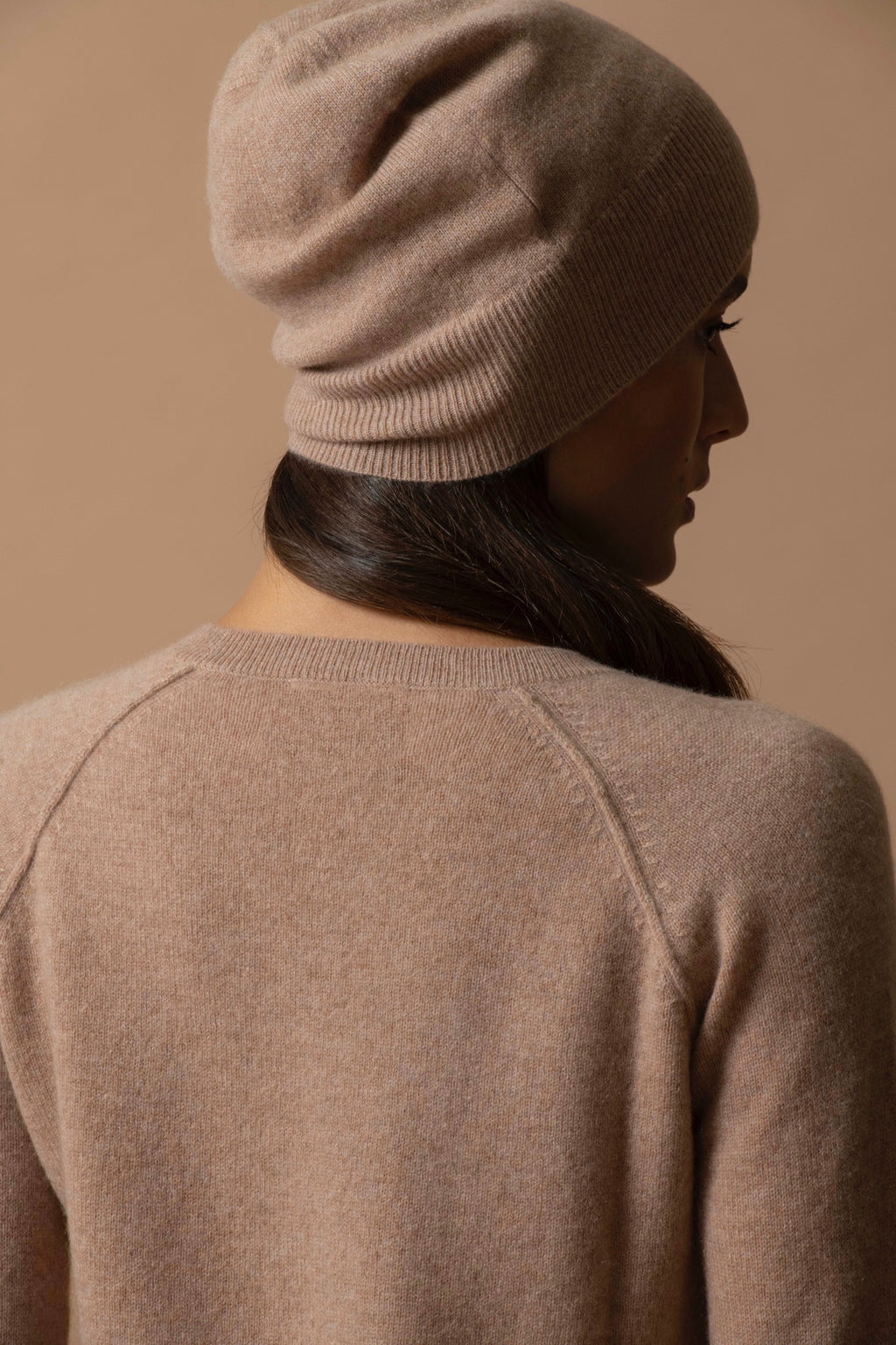 Wilma Crew-Neck Jumper - Mottled Camel
