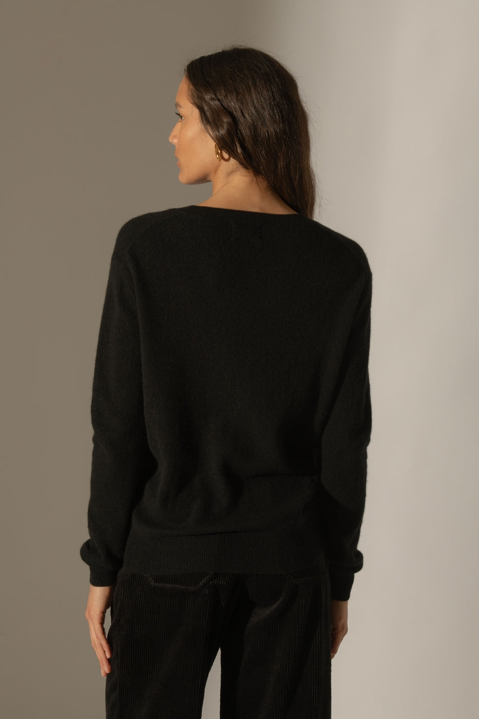 Pull Col V Kalie - Noir