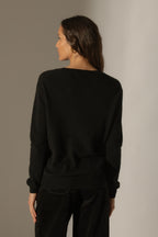 Pull Col V Kalie - Noir
