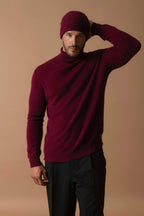 Pull Col Roulé Trevor - Bordeaux