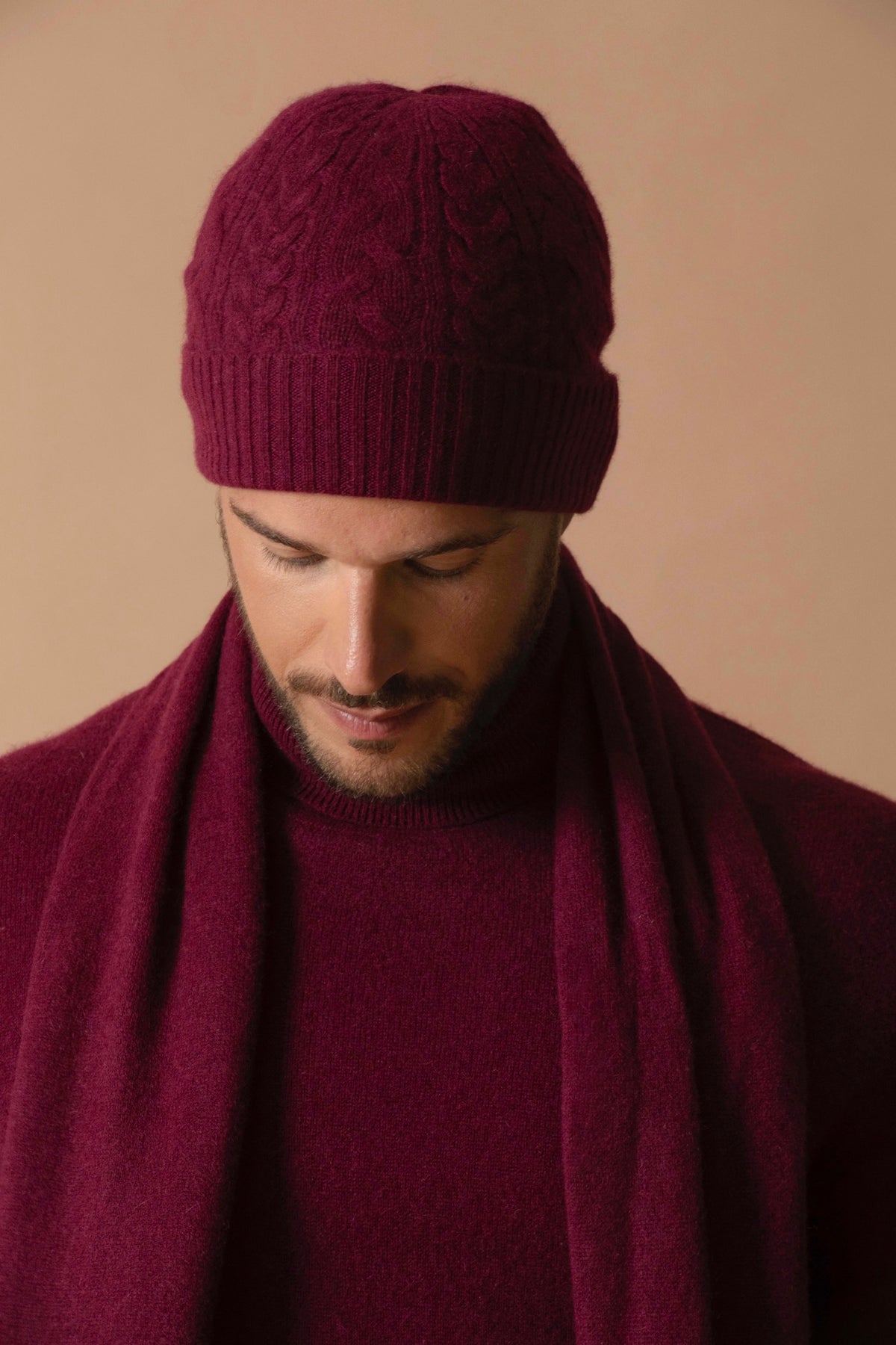 Pull Col Roulé Trevor - Bordeaux