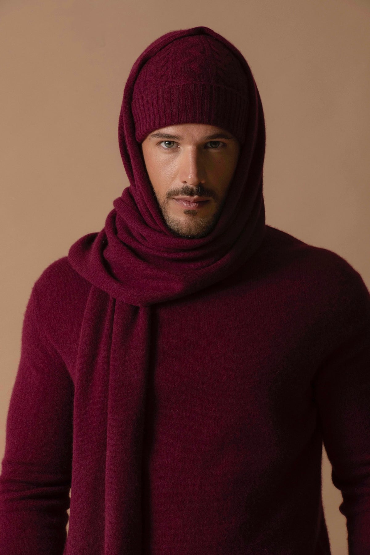 Pull Col Roulé Trevor - Bordeaux