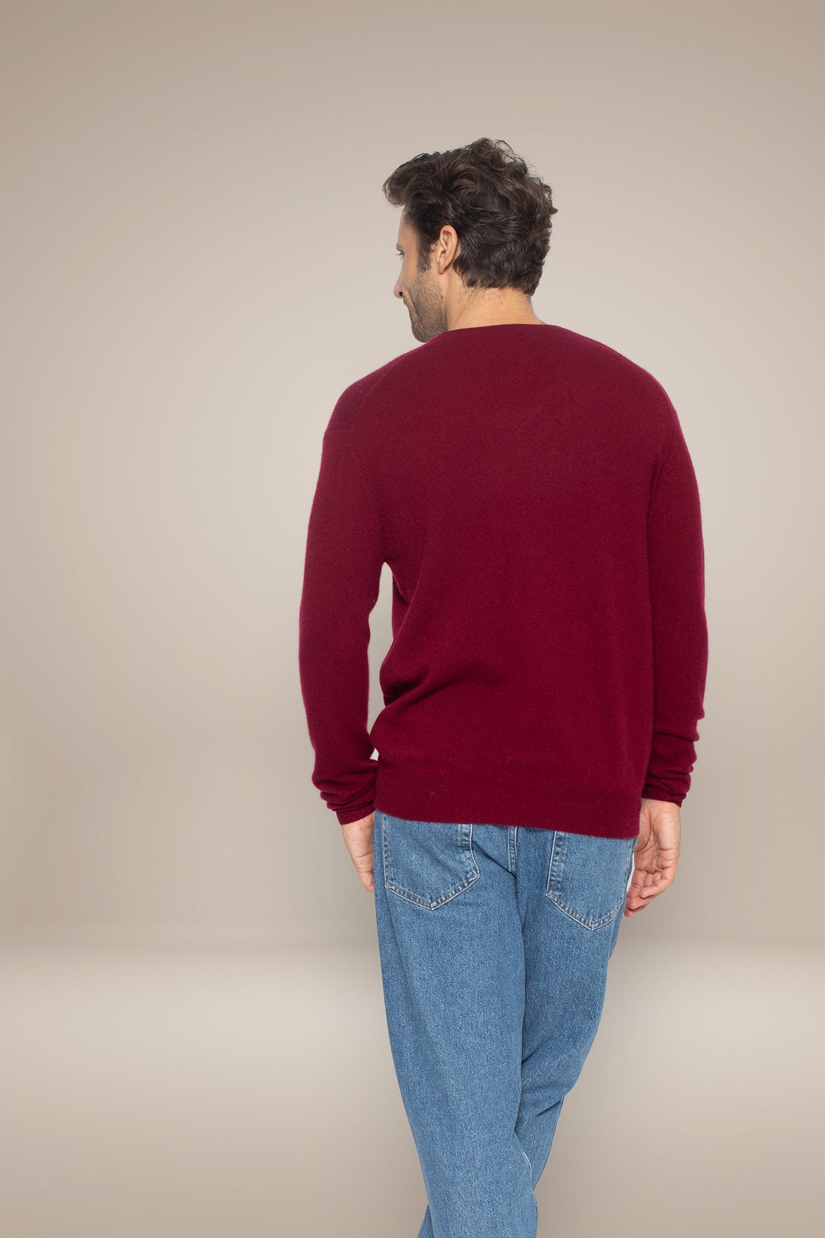 Jersey Cuello Pico Alexander - Burdeos