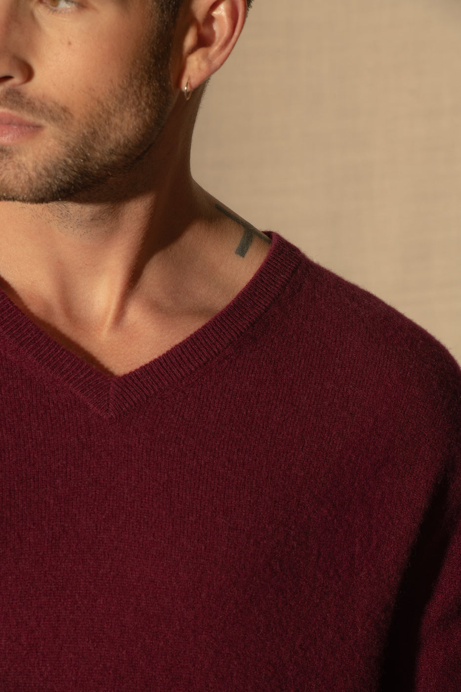 Jersey Cuello Pico Alexander - Burdeos