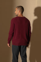 Jersey Cuello Pico Alexander - Burdeos