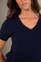 Efimia V-Neck T-Shirt - Navy