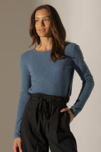 Pull Col Rond Oprah - Bleu Denim