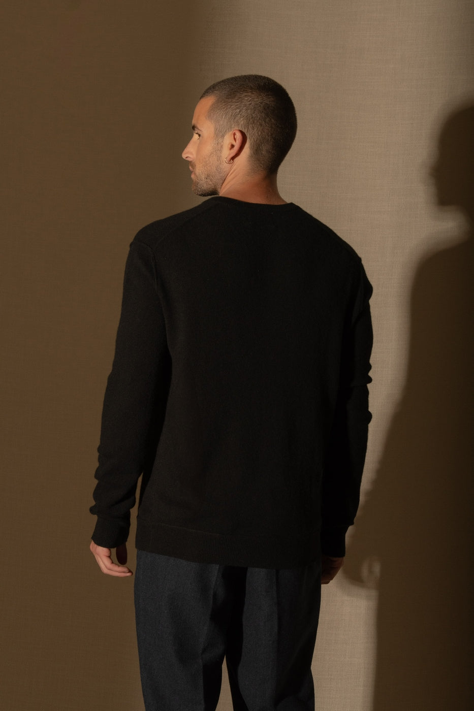 Pull Col V Lorenzo - Noir