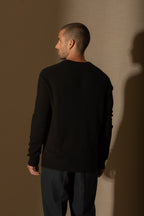 Pull Col V Lorenzo - Noir