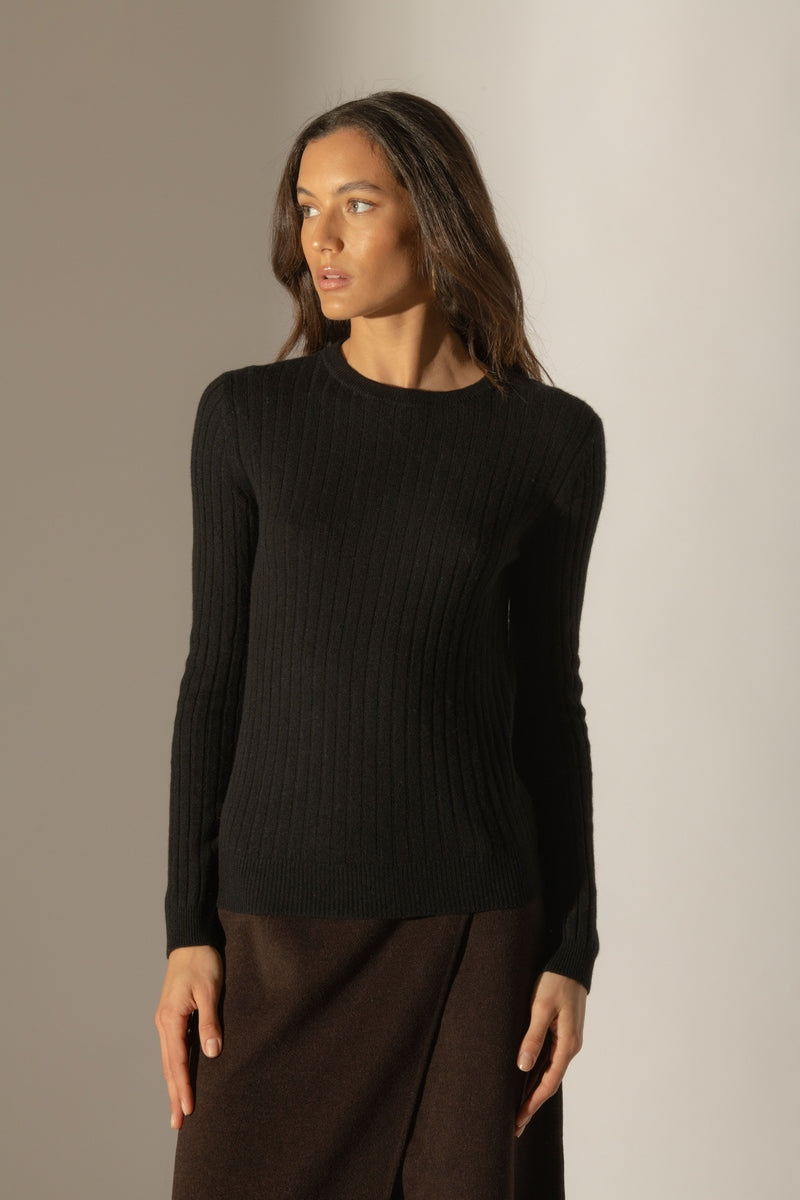 Jersey Cuello Redondo - Kylie - Negro
